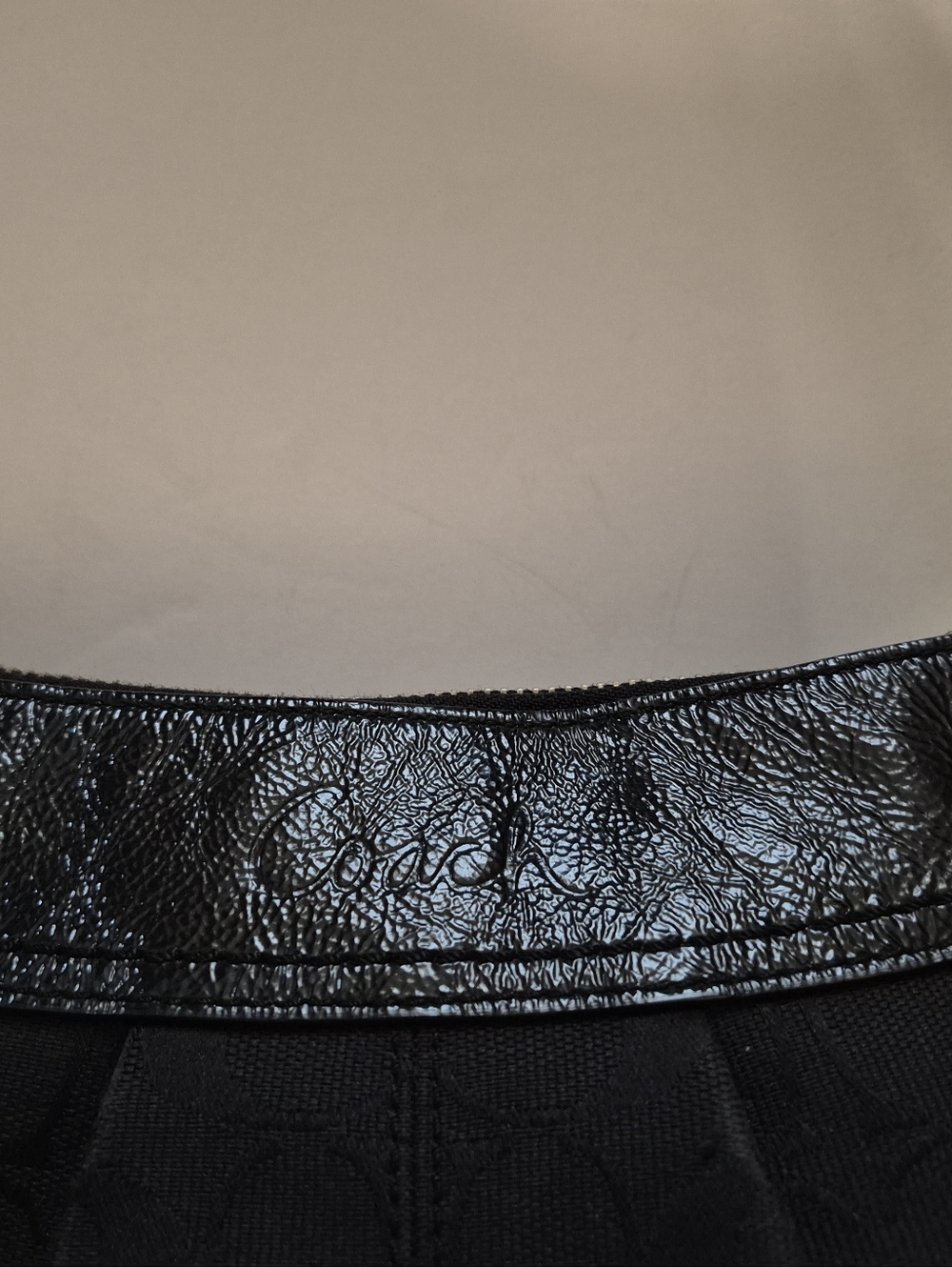 Coach Black Signature Jacquard Shoulder Bag - Picture 7 of 9